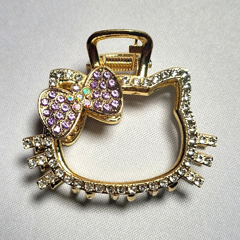 Hello Kitty Metal Purple Hair Claw Clip - NWT
